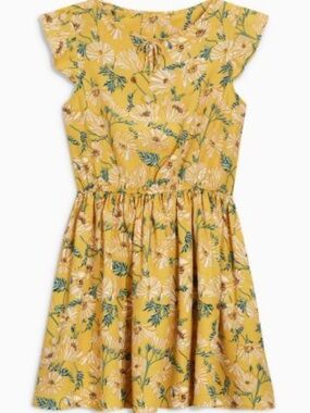 next Yellow Floral Casual Kids Dress